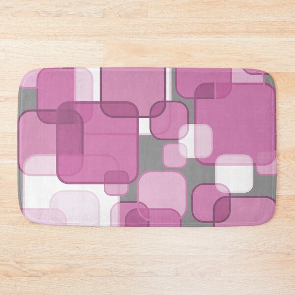 Item preview, Retro Square Bubbles - Pink and Grey designed and sold by Quooki.