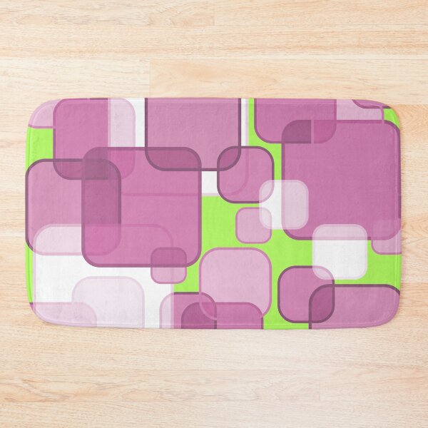 Item preview, Retro Square Bubbles - Pink and Lime designed and sold by Quooki.
