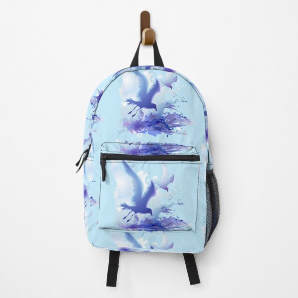 Item preview, Gulls birds flying with sea ocean waves, blue sky designed and sold by Arija07.