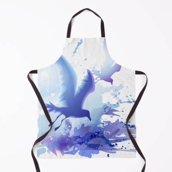 Item preview, Gulls birds flying with sea ocean waves, blue sky designed and sold by Arija07.