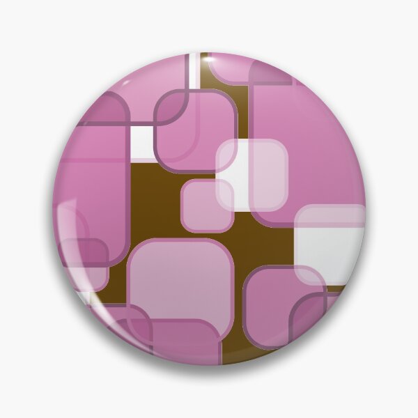 Item preview, Retro Square Bubbles - Pink and Brown designed and sold by Quooki.