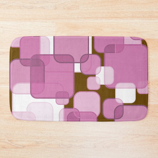 Item preview, Retro Square Bubbles - Pink and Brown designed and sold by Quooki.