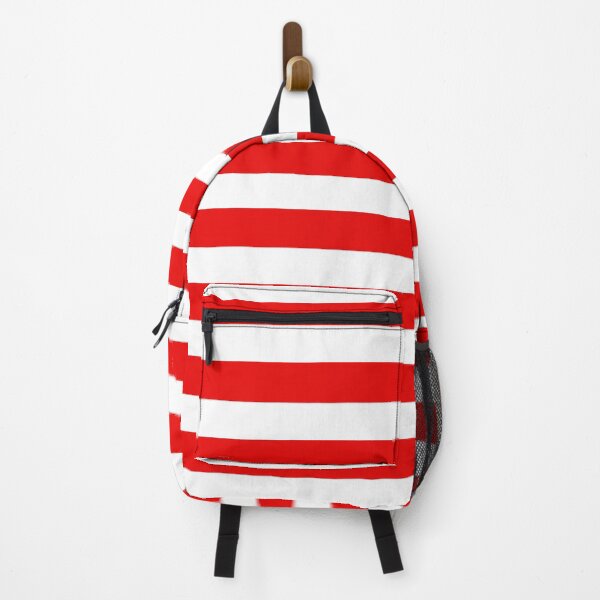 Item preview, White Red Wide horizontal Stripes designed and sold by Feeling Artsy.
