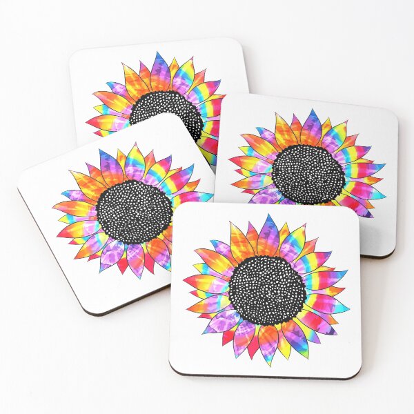 Item preview, Tie Dye Sunflower - Colorful Rainbow Sunflower designed and sold by MisPuHoney.