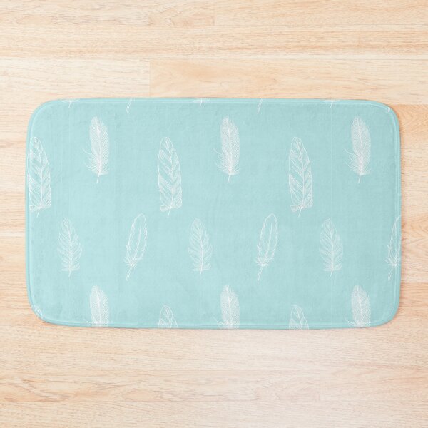 Item preview, Light teal feather pattern aesthetic  designed and sold by TheWaterBirds.