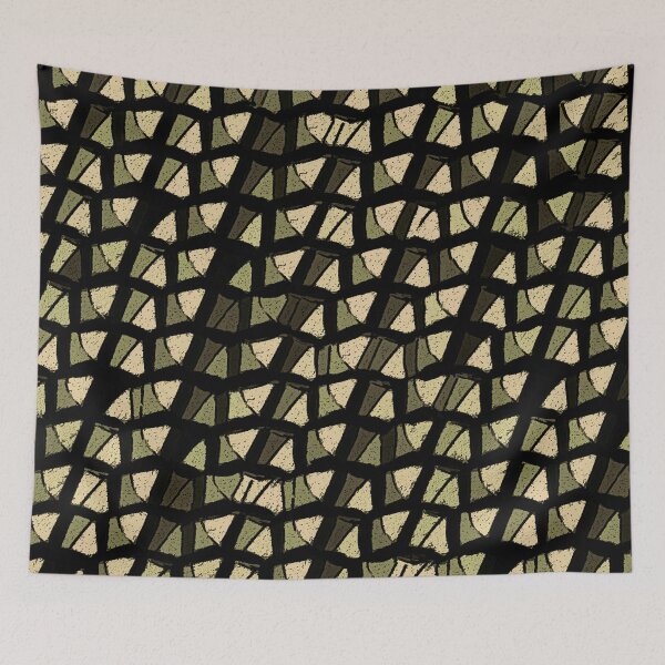 Item preview, Graphic geometric shapes - army green designed and sold by SulkaCreative.