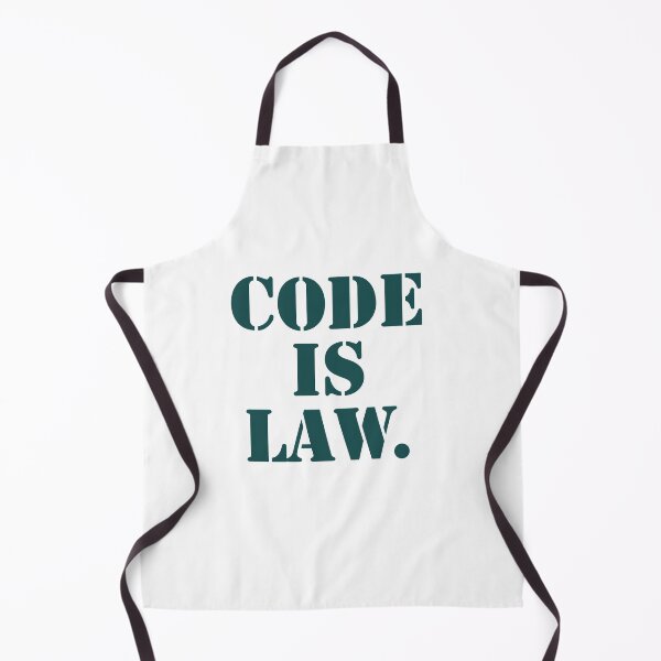 Item preview, Code is law. designed and sold by Bitgoods.