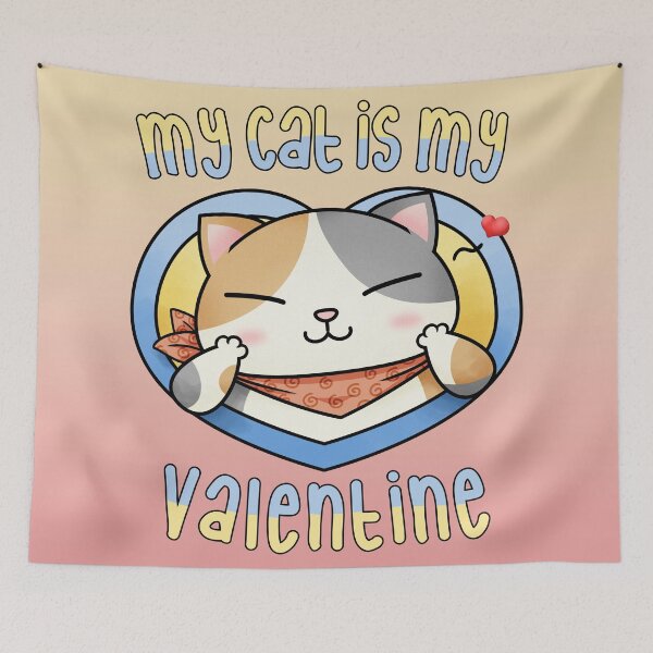 Item preview, My Cat is My Valentine Calico designed and sold by Takeda-art.