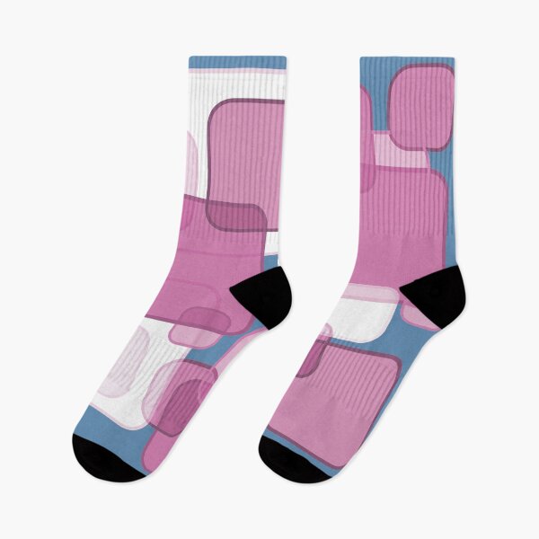 Item preview, Retro Square Bubbles - Pink and Blue designed and sold by Quooki.