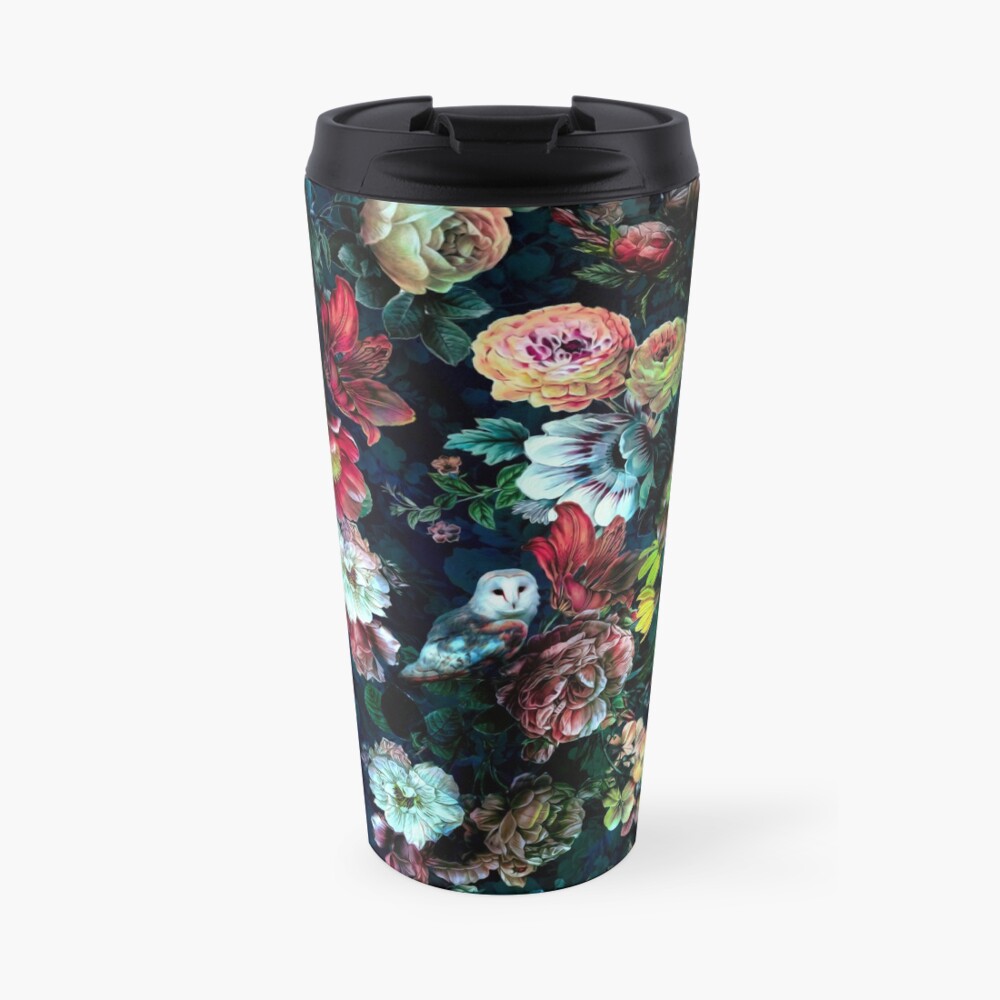 Night Garden Owls Travel Coffee Mug