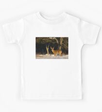 A Winters Sunset - White-tailed deer Buck Kids T-Shirt