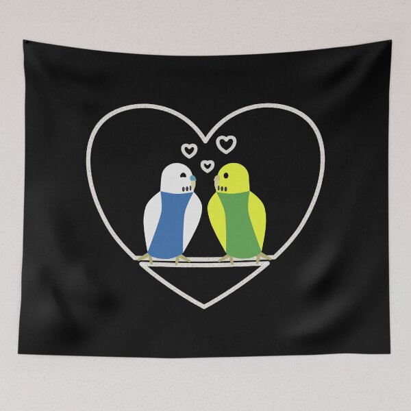 Item preview, Budgies in love, blue-green designed and sold by Cevetan.