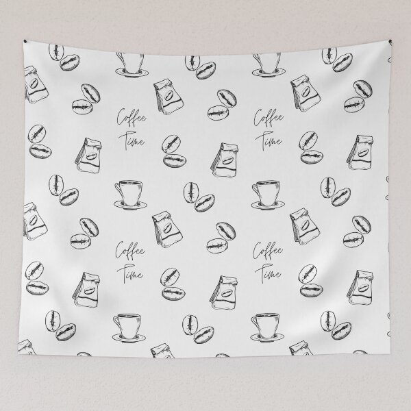 Item preview, Coffee Prints Pattern Design designed and sold by happyshopg.
