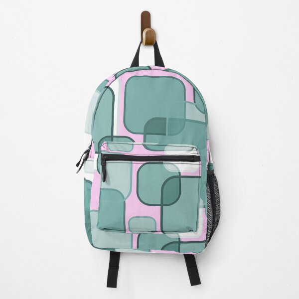Item preview, Retro Square Bubbles - Teal and Pink designed and sold by Quooki.