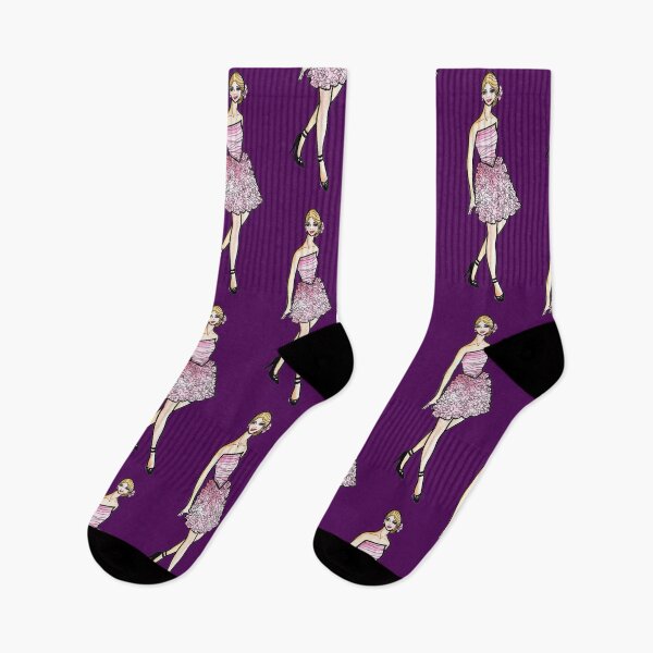 Item preview, Pink Roses Cocktail Dress with Black Stiletto Fashion Illustration designed and sold by Farida Greenfield.