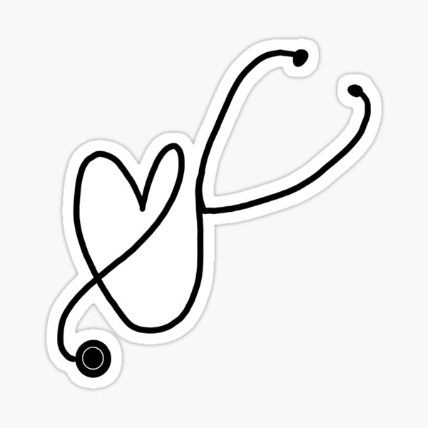 Item preview, Heart Stethoscope Sticker designed and sold by abbiburg.