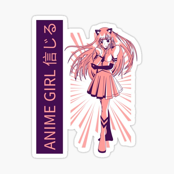 "Anime Girl Manga Gift Gift Idea Japan Birthday" Sticker by Michaelihm
