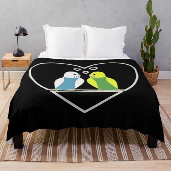 Item preview, Budgies in love, turquoise-green designed and sold by Cevetan.