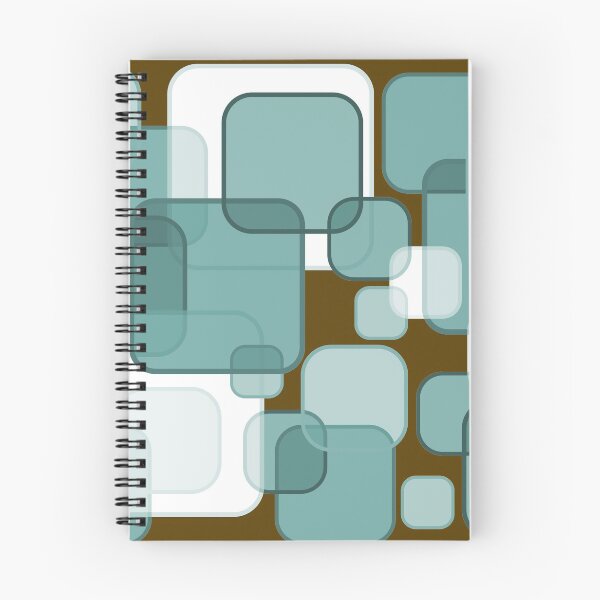 Item preview, Retro Square Bubbles - Teal and Brown designed and sold by Quooki.