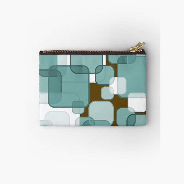 Item preview, Retro Square Bubbles - Teal and Brown designed and sold by Quooki.
