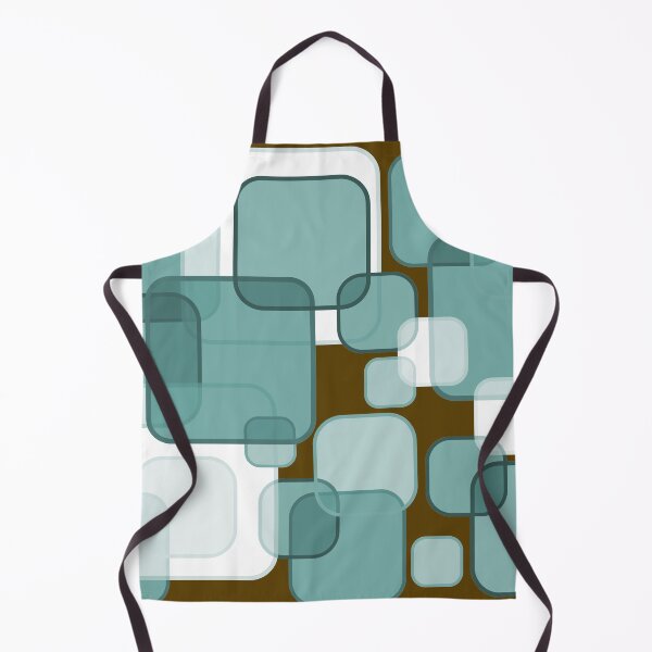 Item preview, Retro Square Bubbles - Teal and Brown designed and sold by Quooki.
