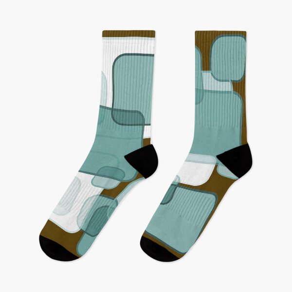 Item preview, Retro Square Bubbles - Teal and Brown designed and sold by Quooki.
