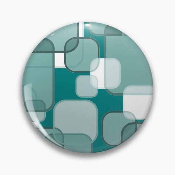 Item preview, Retro Square Bubbles - Shades of Teal designed and sold by Quooki.