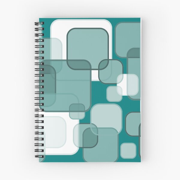 Item preview, Retro Square Bubbles - Shades of Teal designed and sold by Quooki.
