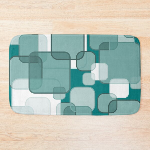 Item preview, Retro Square Bubbles - Shades of Teal designed and sold by Quooki.