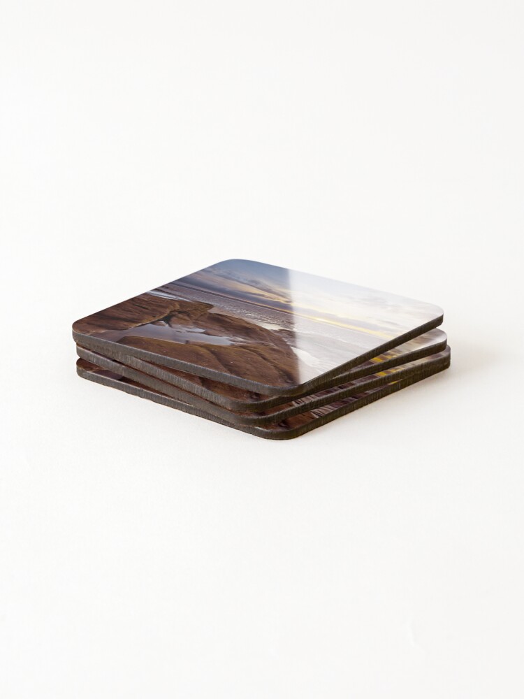 Thumbnail 4 of 5, Coasters (Set of 4), Red Rocks Beach sunset designed and sold by bcash.