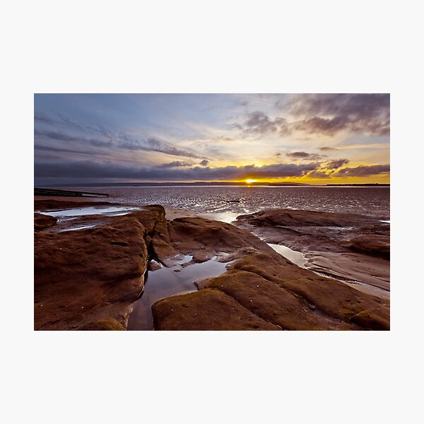 Red Rocks Beach sunset Photographic Print