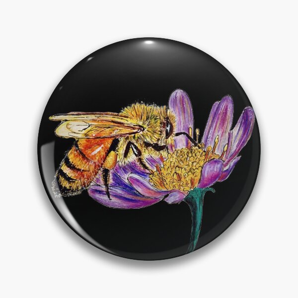 Item preview, Golden Honey Bee (Black Background) designed and sold by Sarah Girard.