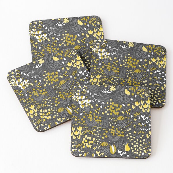 Item preview, Yellow and Grey Flowers designed and sold by space-kitten.