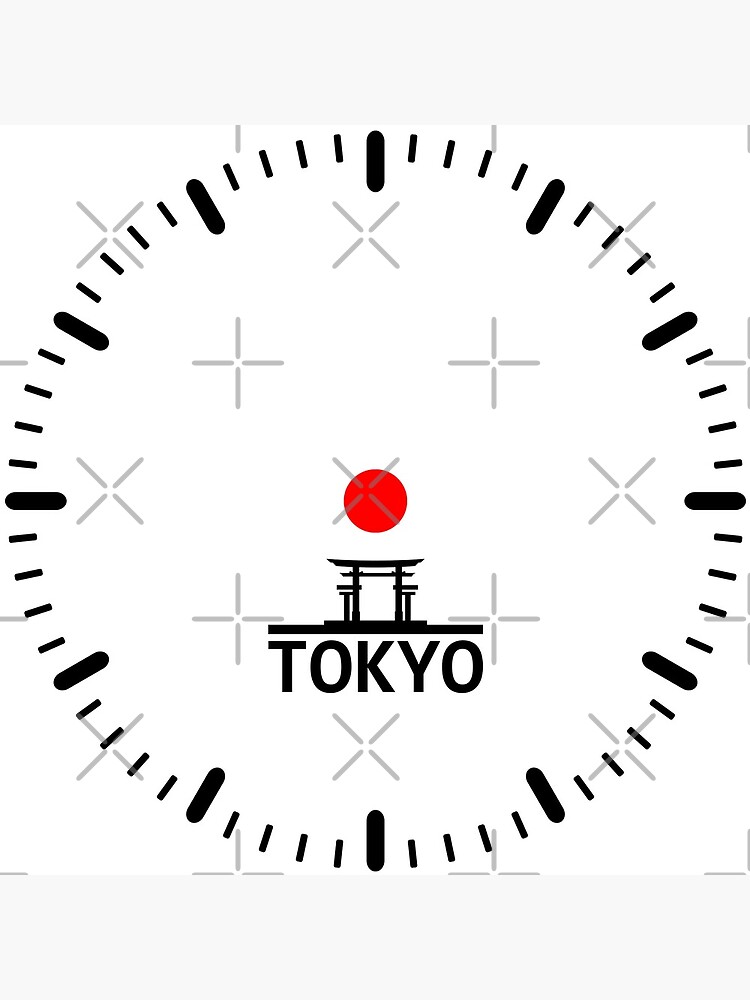 "Tokyo Time Zone" Clock by RachidSanz Redbubble