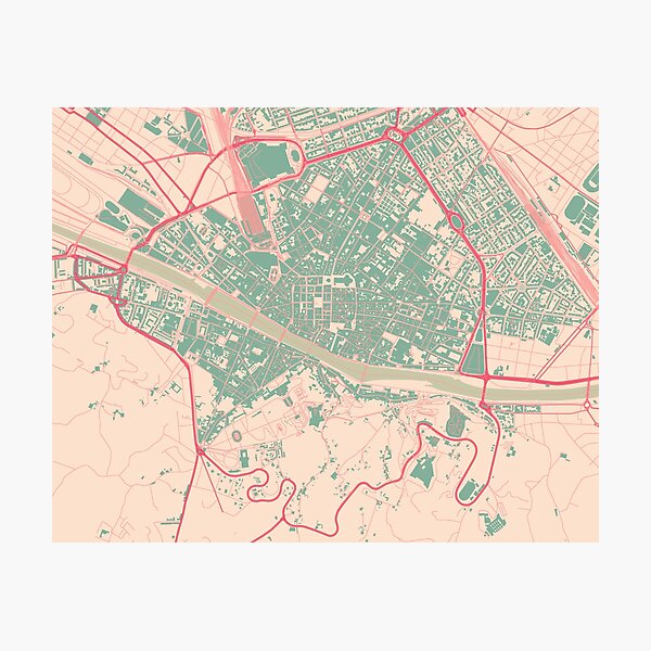 Item preview, Firenze Map (Springtime) designed and sold by RobinStevens.
