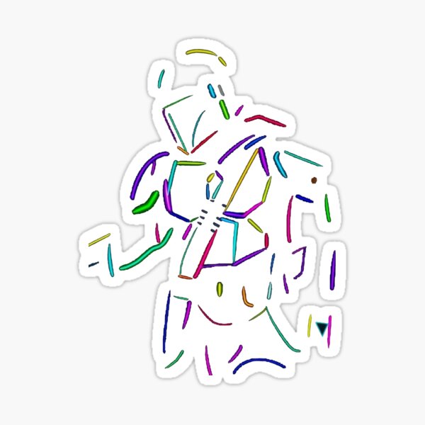 Vista previa del artículo con la obra «Din Djarin», diseñado y vendido por CakeEaterDesign.