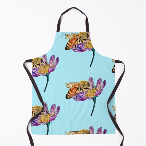 Item preview, Golden Honey Bee (blue background) designed and sold by Sarah Girard.