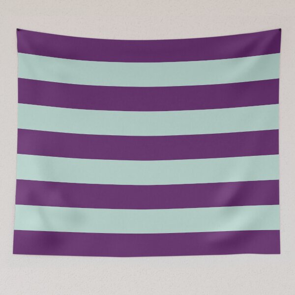 Item preview, Medium AUBERGINE and MINT GREEN Horizontal STRIPES designed and sold by RachelMacht.
