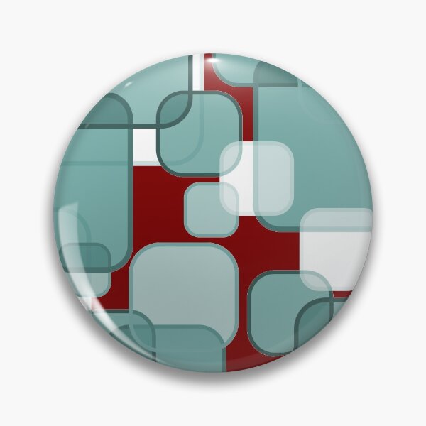 Item preview, Retro Square Bubbles - Teal and Maroon designed and sold by Quooki.