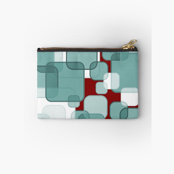 Item preview, Retro Square Bubbles - Teal and Maroon designed and sold by Quooki.
