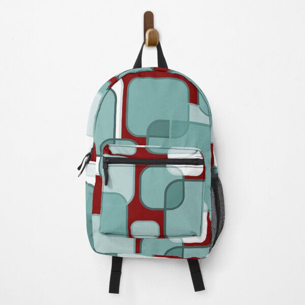 Item preview, Retro Square Bubbles - Teal and Maroon designed and sold by Quooki.