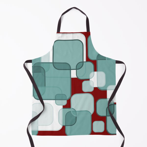 Item preview, Retro Square Bubbles - Teal and Maroon designed and sold by Quooki.