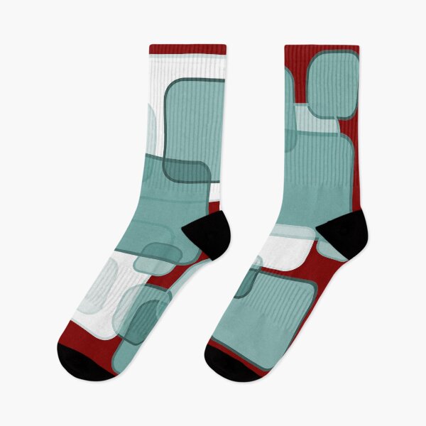 Item preview, Retro Square Bubbles - Teal and Maroon designed and sold by Quooki.
