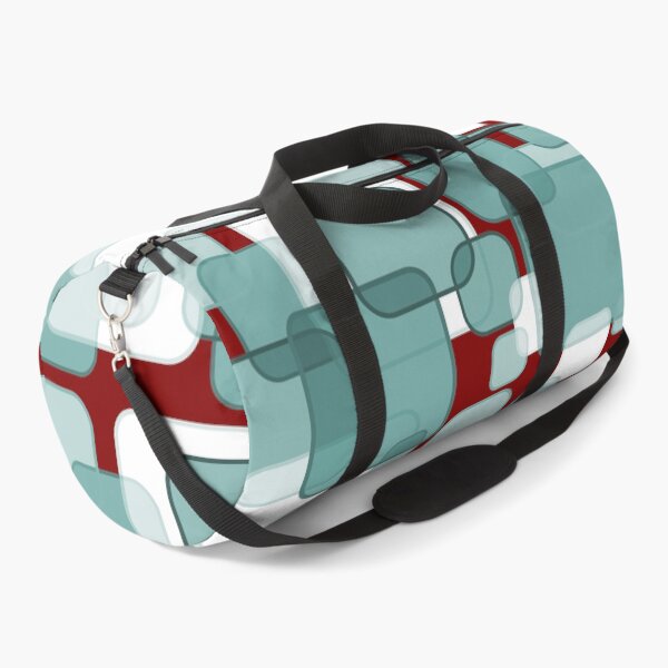 Item preview, Retro Square Bubbles - Teal and Maroon designed and sold by Quooki.