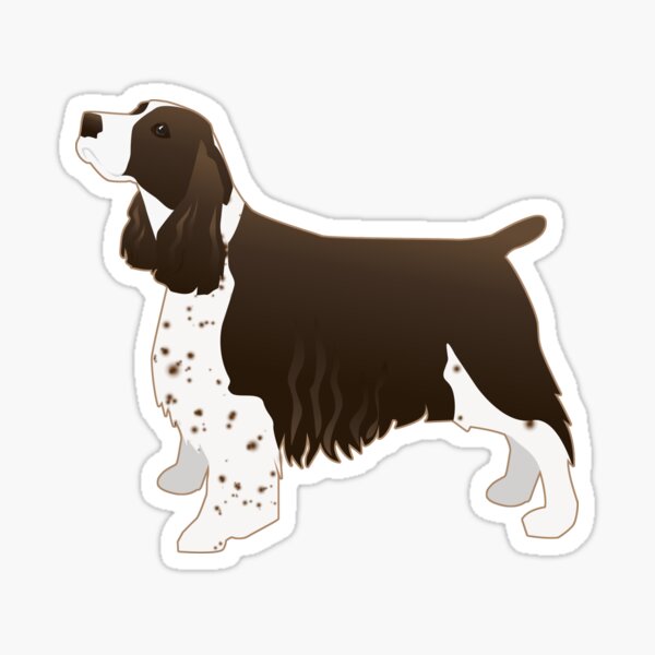 English Springer Spaniel Basic Breed Silhouette Sticker