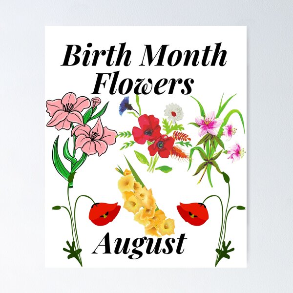 Birth Month Poppy Flower Shirts, Women August Birthday T-shirt, Custom  Flower Tops, Botanical Shirt for Women, Cute Meaningful Flower Birth  Outfits