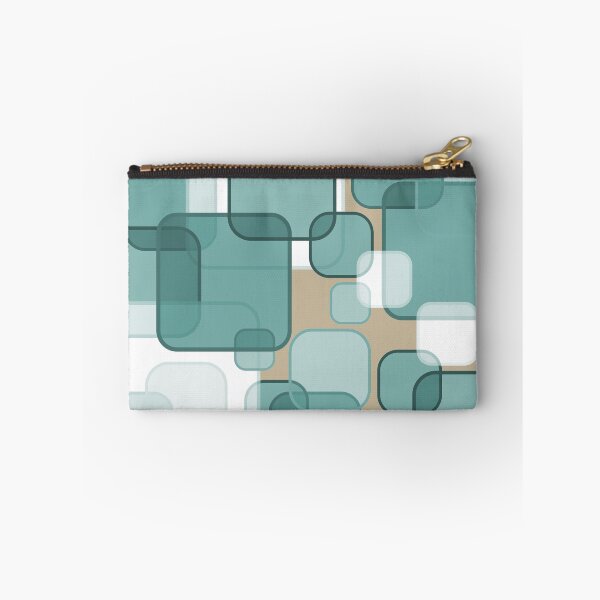 Item preview, Retro Square Bubbles - Teal and Beige designed and sold by Quooki.
