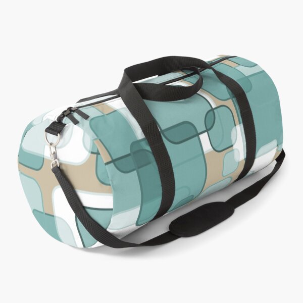 Item preview, Retro Square Bubbles - Teal and Beige designed and sold by Quooki.