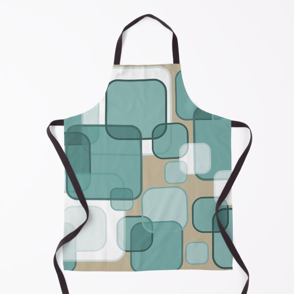 Item preview, Retro Square Bubbles - Teal and Beige designed and sold by Quooki.
