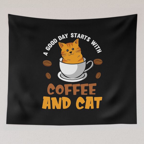 Item preview, Coffee and cat designed and sold by ElBeDesigns.